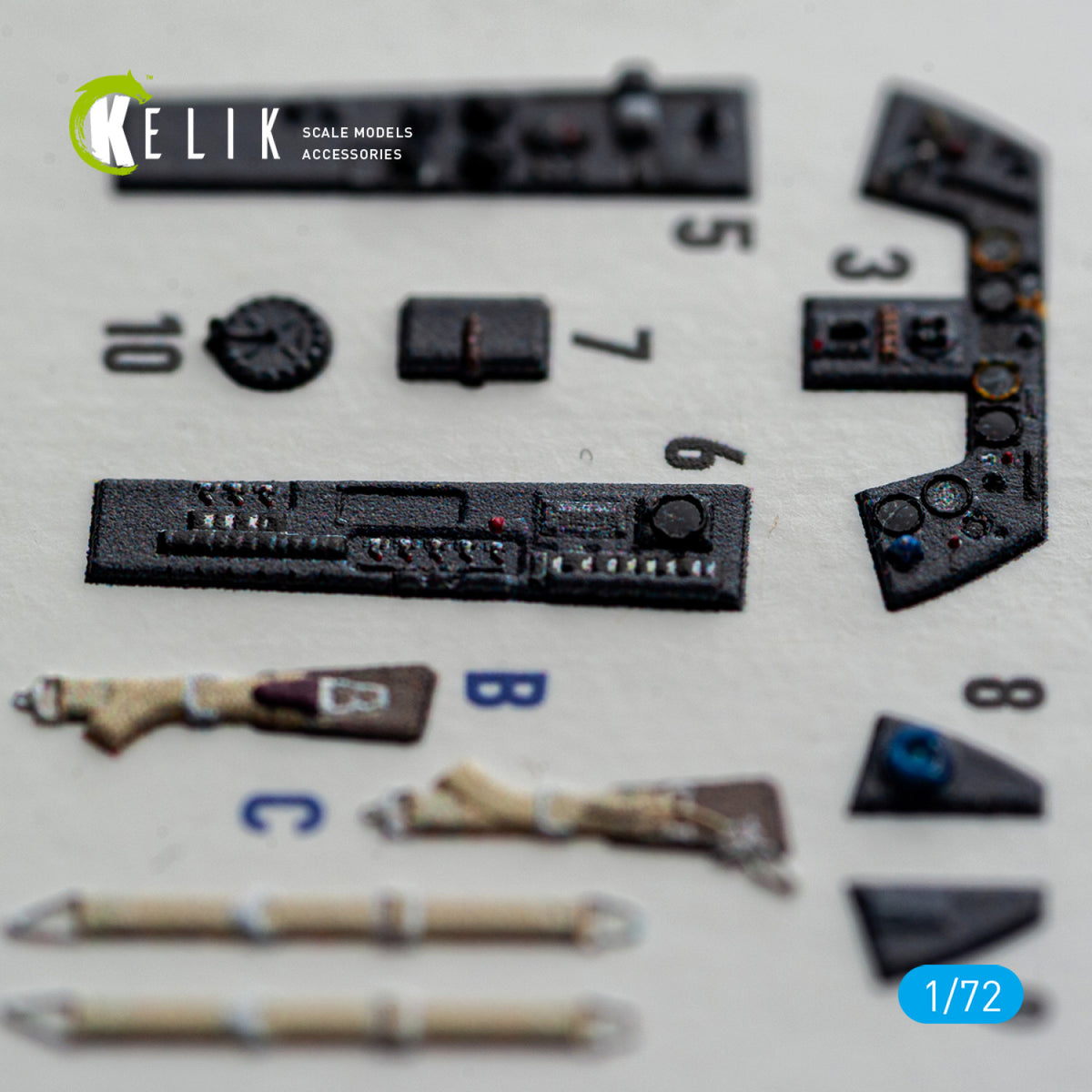 KELIK K72254 Focke Wulf Fw-190 A-8 / R-2 - Interior 3D Decals (for Eduard Kits) 1/72 – obrázek 8
