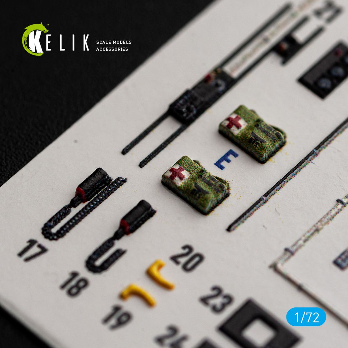 KELIK K72258 Sikorsky CH-54 A Tarhe - Interior 3D Decals (for ICM Kits) 1/72 – obrázek 3
