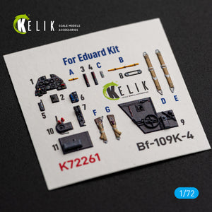 KELIK K72261 Messerschmitt Bf-109 K-4 - Interior 3D Decals (for Eduard Kits) 1/72 – zdjęcie 3