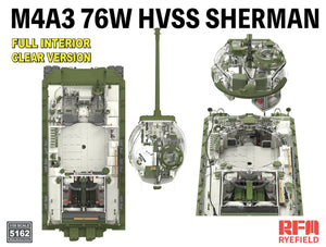 Rye Field Model 5162 M4A3 76W HVSS Sherman Full Interior / Clear Version 1/35 – obrázek 3