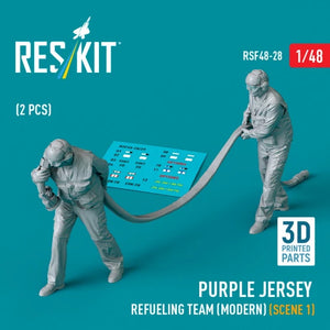 RESKIT RSF48-0028 Purple jersey refueling team (modern) (scene 1) (2 pcs) (3D Printed) 1/48
