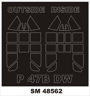 Montex SM48562 P-47B pour DORA WINGS 1/48