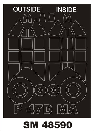 Montex SM48590 P-47D-11RE MINIART Mini Mask for painting 1/48