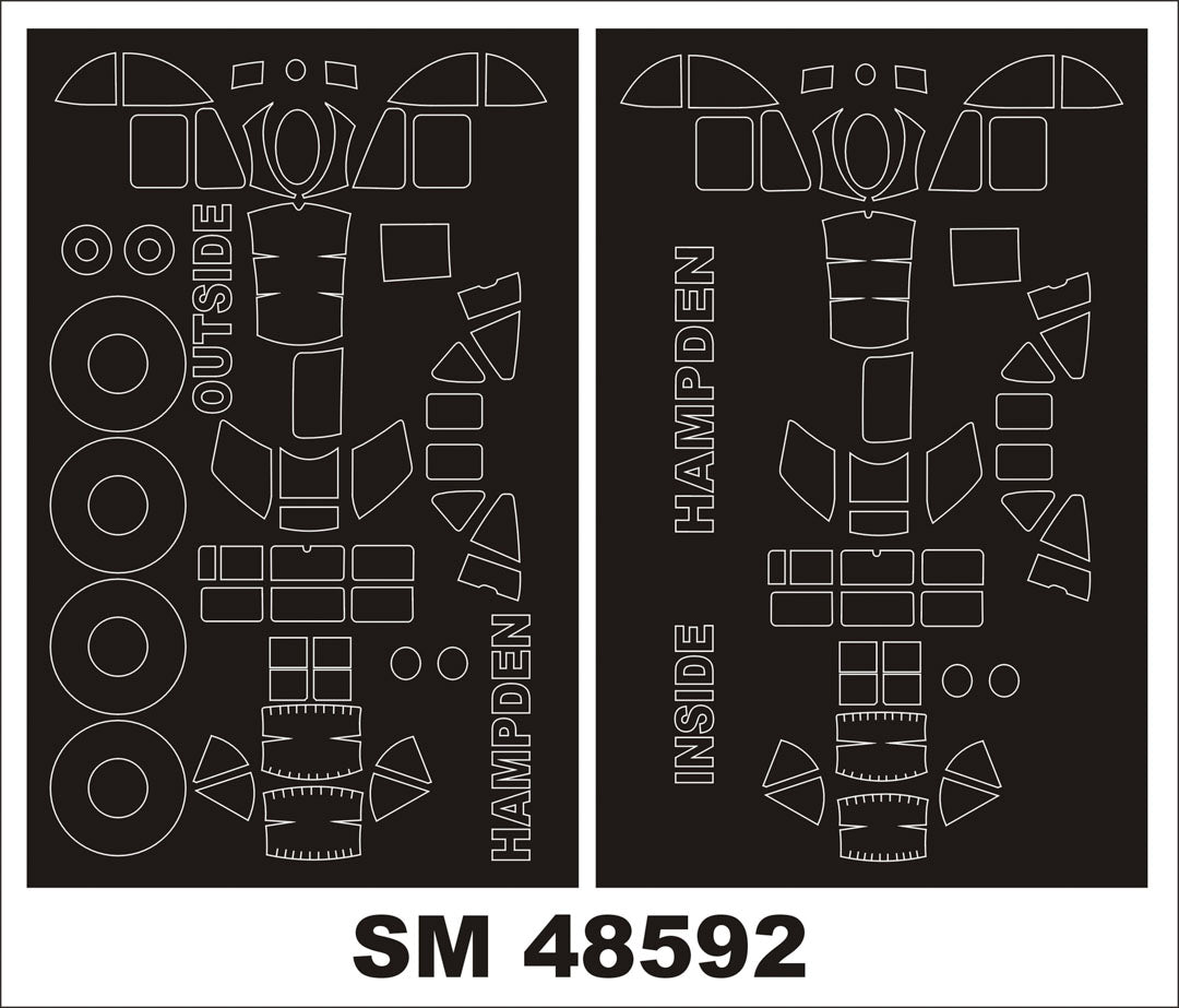 Montex SM48592 HP.52 Hampden B.Mk.1 ICM Mini Mask for painting 1/48