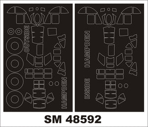 Montex SM48592 HP.52 Hampden B.Mk.1 ICM Mini Mask for painting 1/48