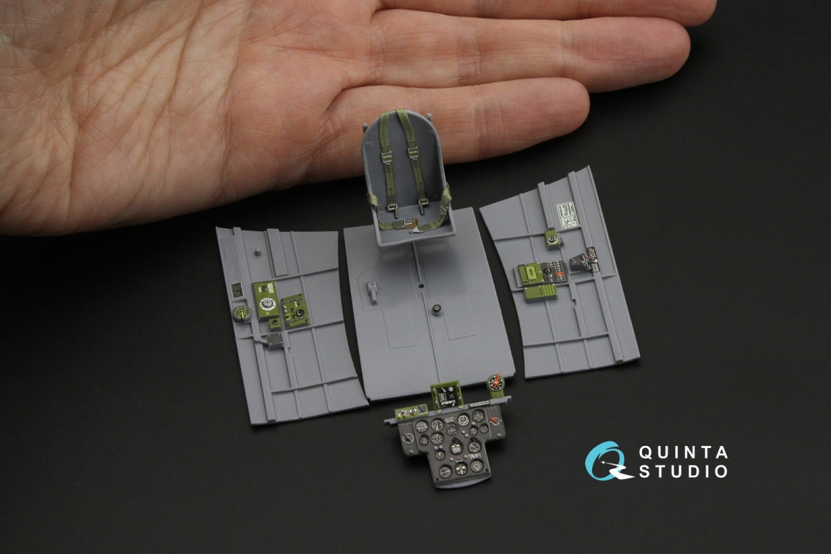 Quinta Studio QD32255 Curtiss H-75 Hawk 3D-Printed &amp;amp; colored Interior on decal paper (Special Hobby) 1/32 – imagen 9