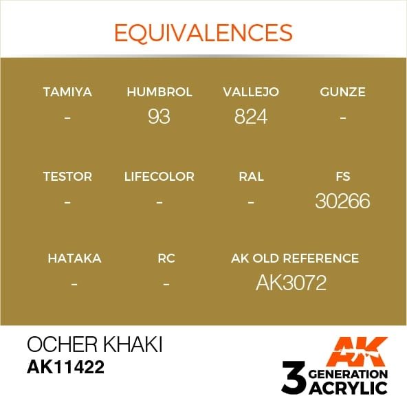 AK Interactive AK11422 Ocher Khaki 17ml – image 3