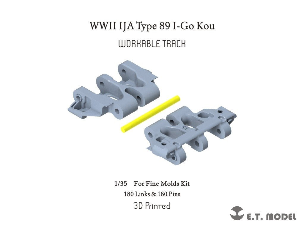 ET Model P35-035 WWII IJA Type 89 I-Go Kou Workable Track ( 3D Printed ) 1/35