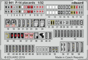 Eduard 32941 F-14 placards 1/32 TAMIYA