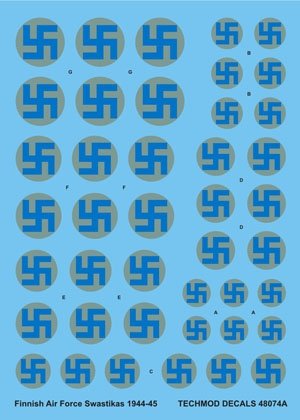 Techmod 48074 - Finnish Air Force Swastikas and Serials 1944-45 1/48
