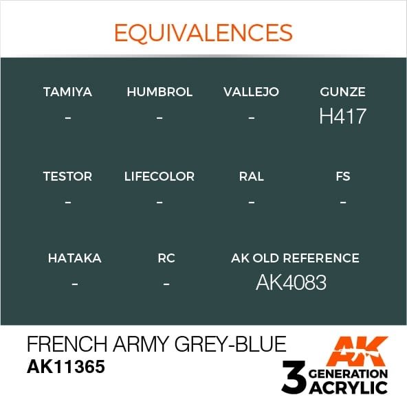 AK Interactive AK11365 Gris-Bleu Armée Française 17 ml  – image 3