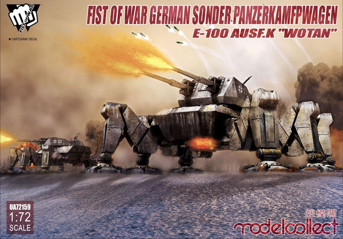 Modelcollect UA72159 Fist of War German Sonder PanzerKamfpWagen E-100 ausf.k "Wotan" 1/72