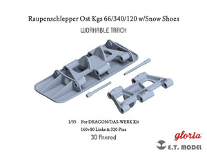 ET Model P35-030 Raupenschlepper Ost Kgs 66/340/120 w/Snow Shoes Workable Track ( 3D Printed ) 1/35