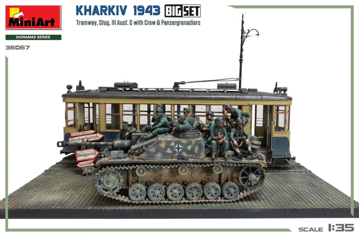 Miniart 36067 Kharkiv 1943: Tram &amp;amp; Stug. III Ausf. G w/Crew. BIG SET 1/35 – image 5
