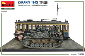 Miniart 36067 Kharkiv 1943: Tram &amp;amp; Stug. III Ausf. G w/Crew. BIG SET 1/35 – image 5