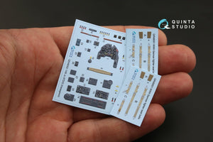 Quinta Studio QD48092 Ju 87D/G 3D-Printed &amp;amp; colored Interior on decal paper (for Hasegawa kit) 1/48 – image 2