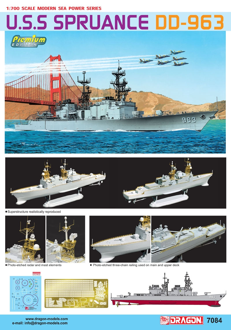 Dragon 7084 USS Spruance DD-963 1/700 – image 2