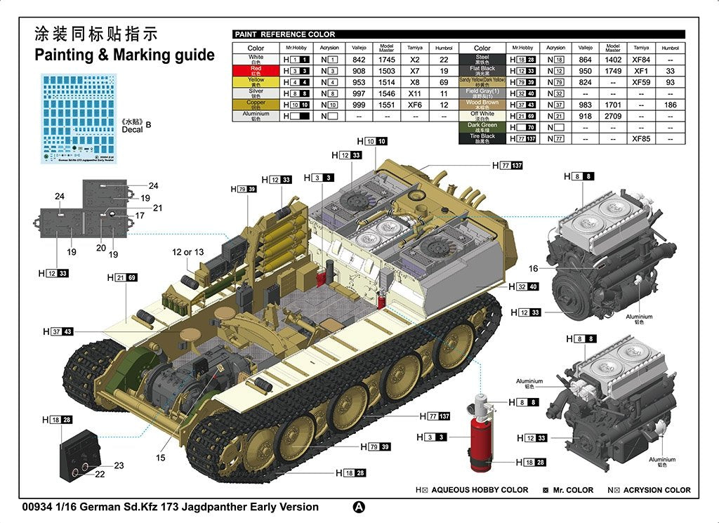 Trumpeter 00934 German Sd.Kfz 173 Jagdpanther Early Version 1/16 – Bild 3