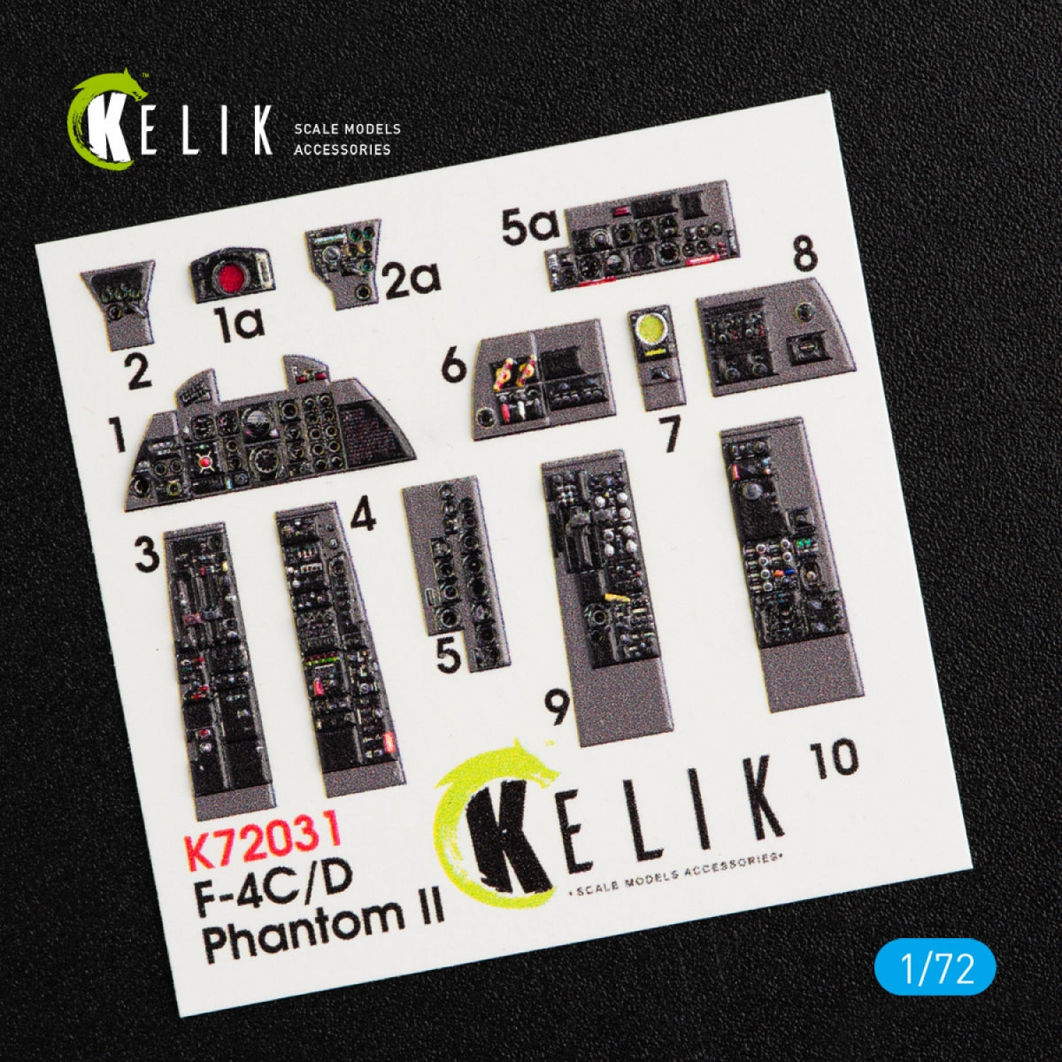 KELIK K72031 F-4(C,D) &amp;quot;PHANTOM II&amp;quot; INTERIOR 3D DECALS FOR HASEGAWA KIT 1/72 – image 3