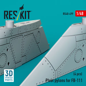 RESKIT RS48-0499 Pivot pylons for FB-111 (4 pcs) (3D Printed) 1/48 – image 2