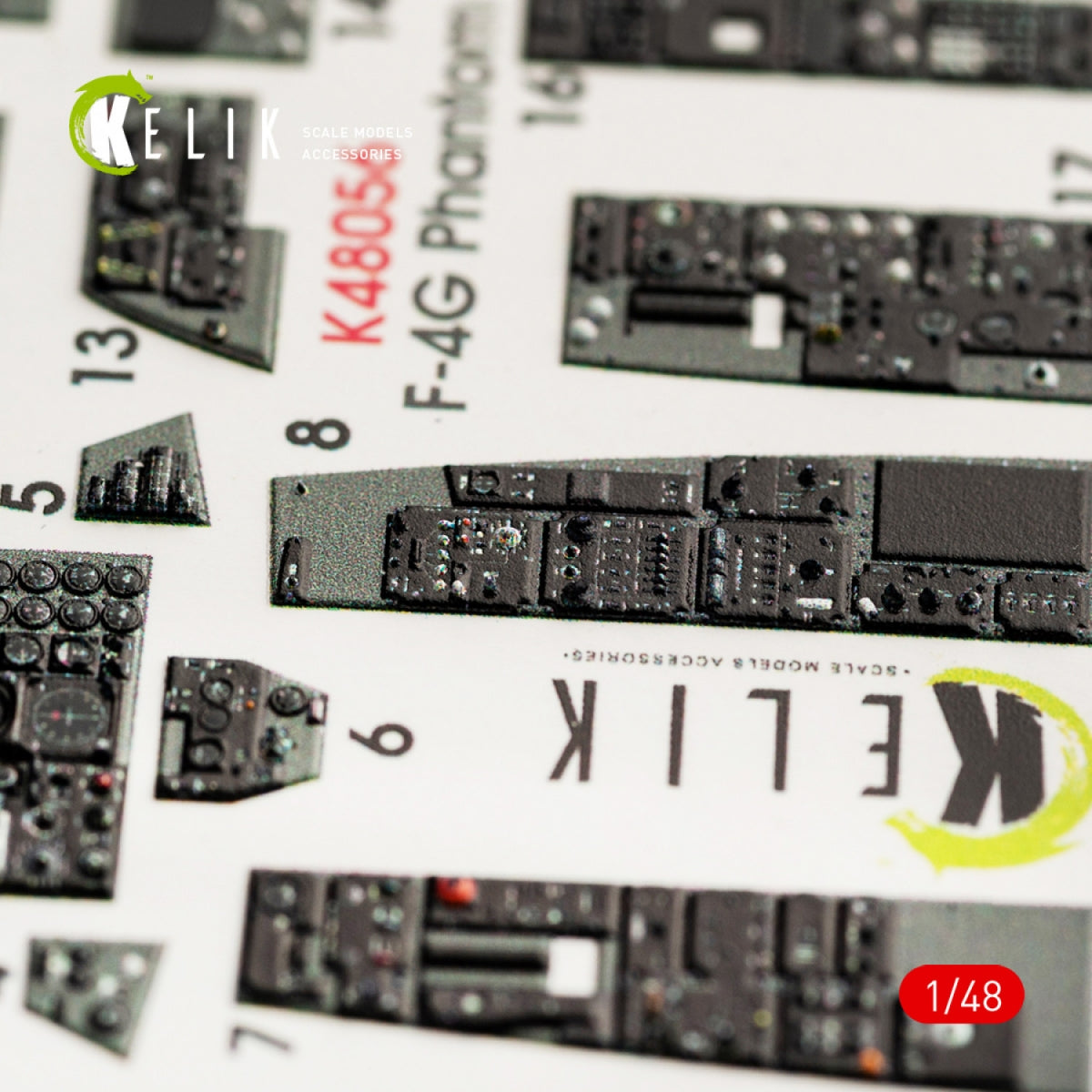 KELIK K48056 F-4G INTERIOR 3D DECALS FOR MENG KIT 1/48 – zdjęcie 6