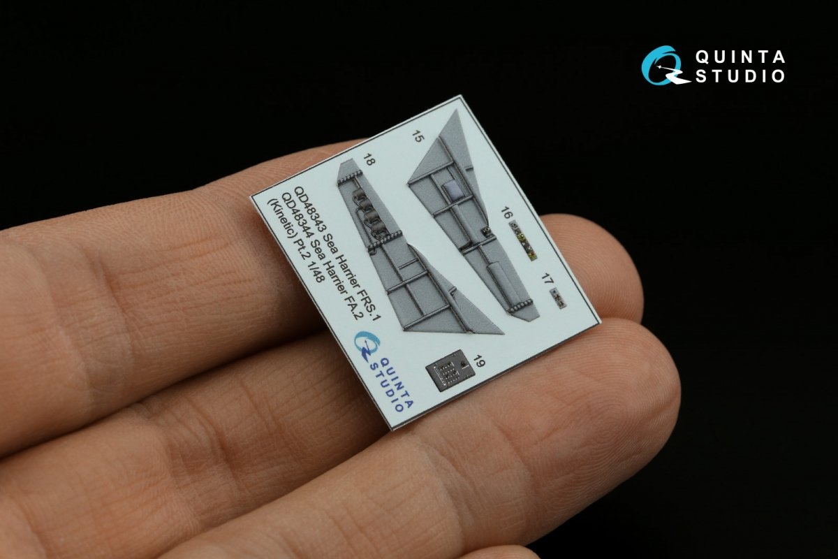 Quinta Studio QD48343 Sea Harrier FRS.1 3D-Printed &amp;amp; colored Interior on decal paper (Kinetic) 1/48 – Bild 3