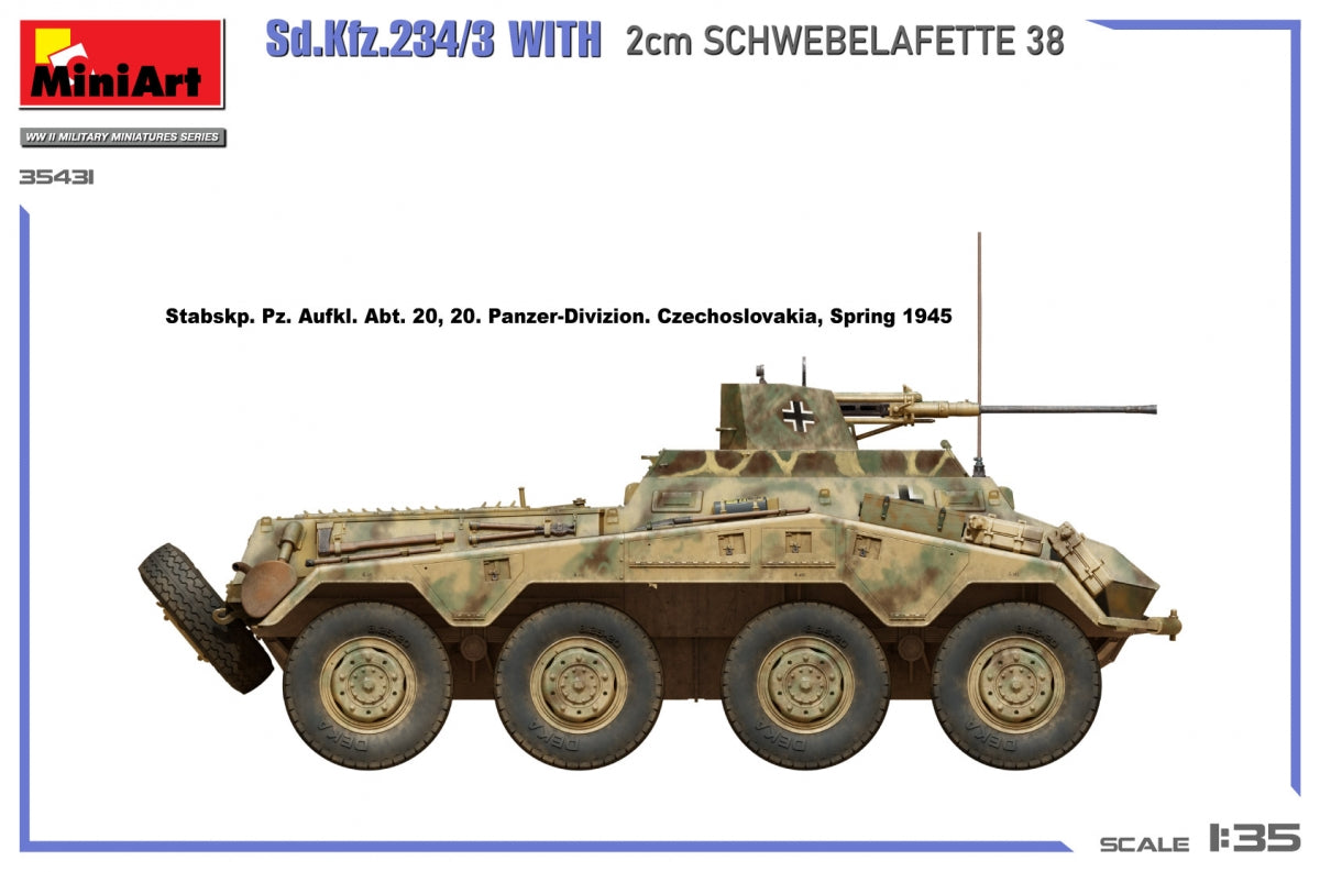 MiniArt 35431 Sd.Kfz.234/3 With 2cm Schwebelafette 38 1/35 – obrázek 14