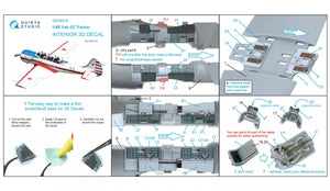 Quinta Studio QD48019 Yak-52 3D-Printed &amp;amp; colored Interior on decal paper (ARK) 1/48 – Bild 2