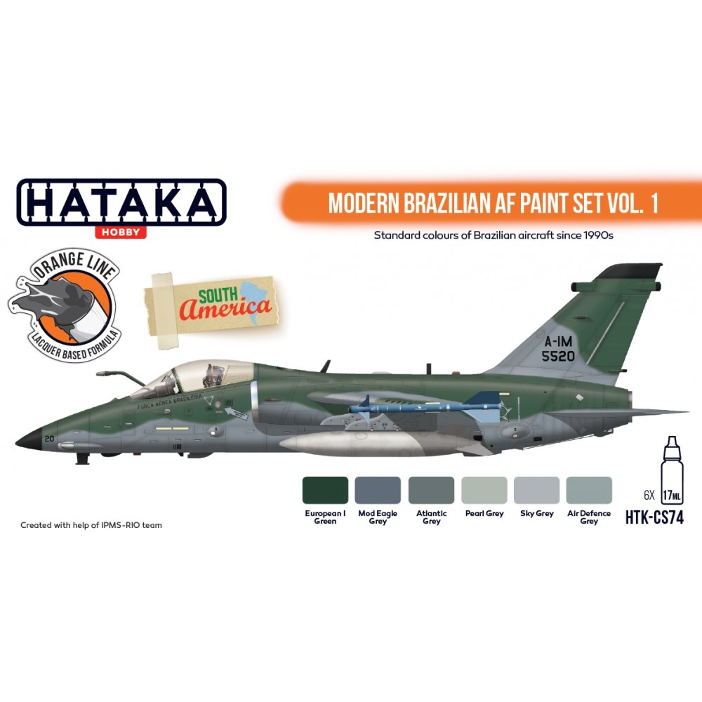 Hataka HTK-CS74 Modern Brazilian AF paint set vol. 1 (6x17ml) – image 2
