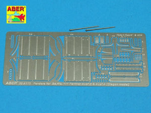 Aber 35A110 Front fenders for german medium tank Panther Ausf.A/D 1/35