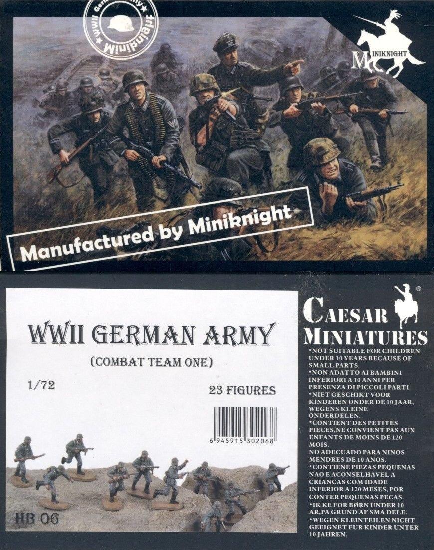 Caesar Miniatures HB06 WWII Germans Army (Combat Team One) 1/72