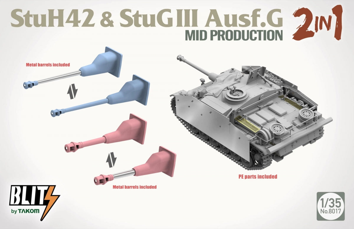 Takom 8017 StuH 42 StuG III Ausf. G Mid Production 2 in 1 1/35 – image 3