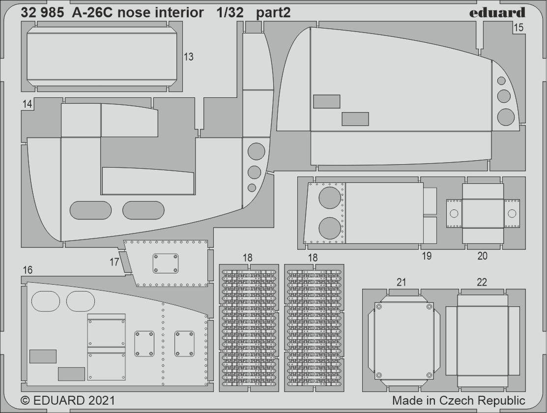 Eduard 32985 A-26C nose interior HOBBY BOSS 1/32 – Bild 2