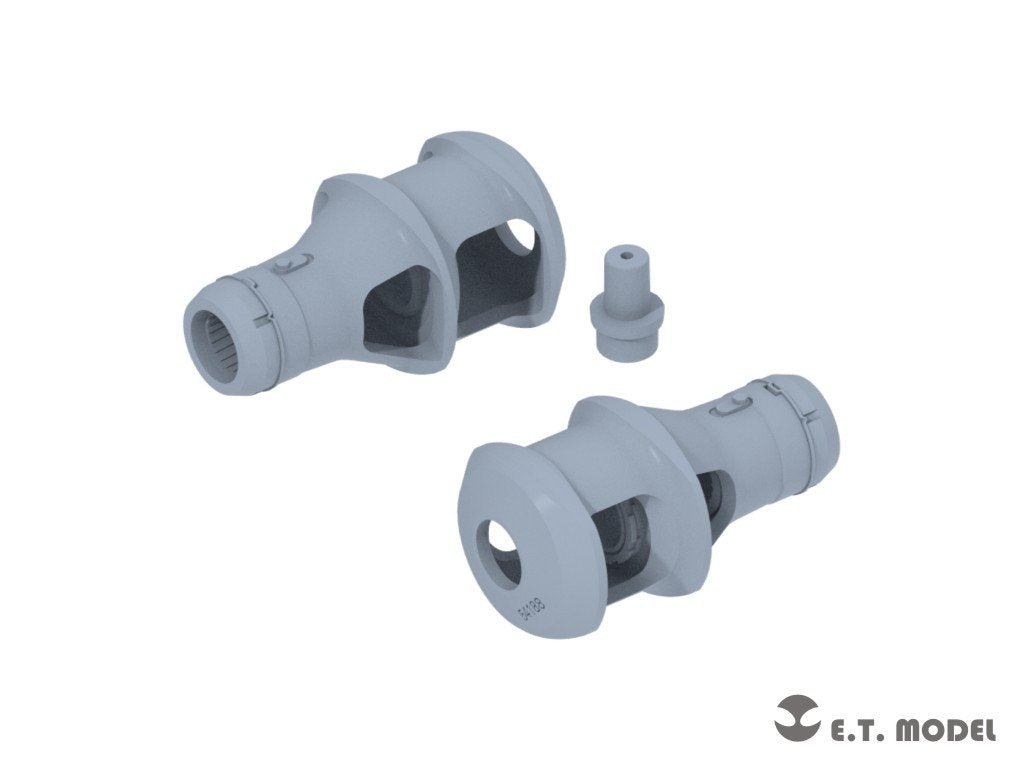 ET Model P35-303 WWII German 75mm KwK/Pak40 Muzzle Brake Type.3 (3D Print) 1/35 – obrázek 2