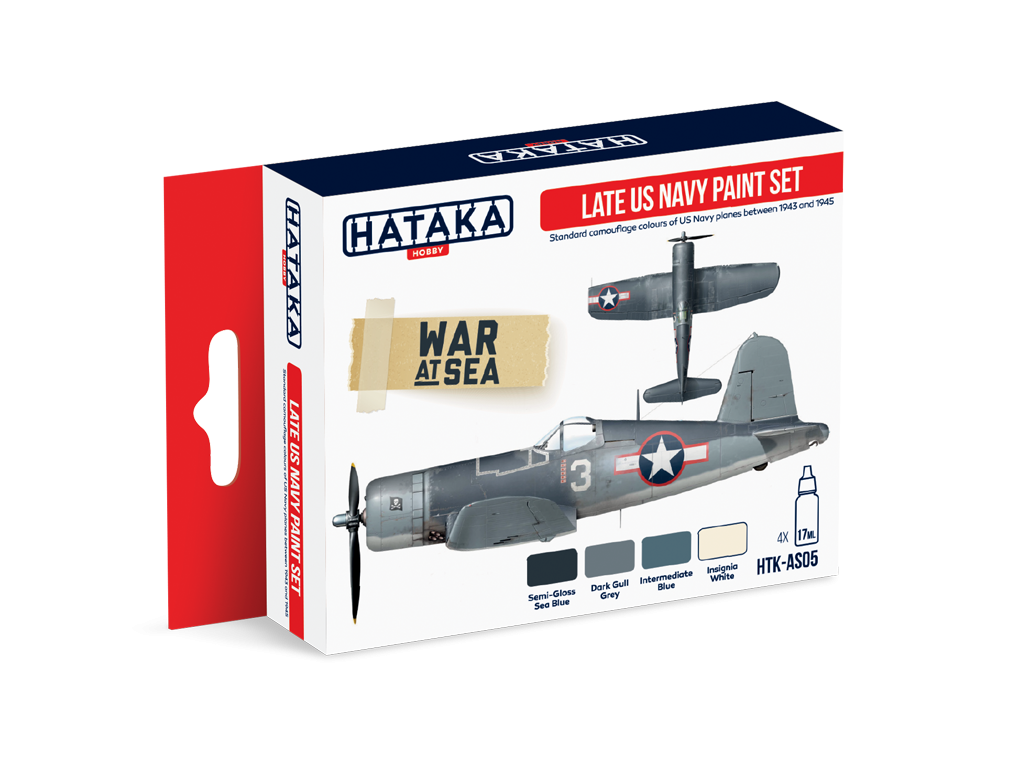 Hataka HTK-AS05 Late US Navy paint set 4x17ml – Bild 3