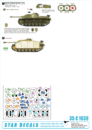 Star Decals 35-C1039 Axis/Eastern European StuG III (1) 1/35 – immagine 2