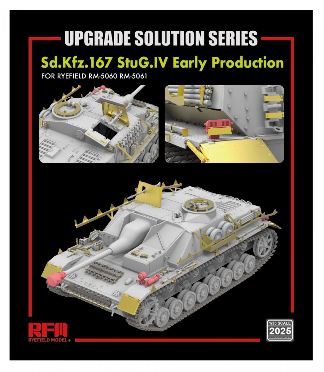 Rye Field Model 2025 Upgrade set for 5060&amp;5061 StuG.IV Early Production 1/35