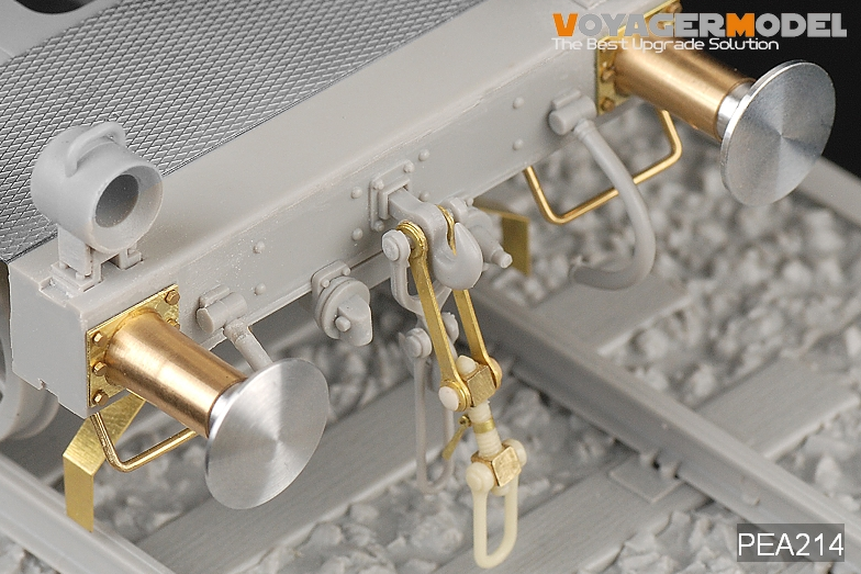 Voyager Model PEA214 WWII German Railway Cars Functional Buffers and Tow Hooks (For All) 1/35 – immagine 2