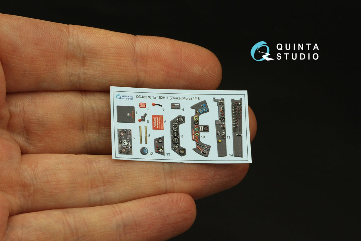 Quinta Studio QD48376 Ta 152H 3D-Printed &amp;amp; colored Interior on decal paper (Zoukei Mura) 1/48 – image 4