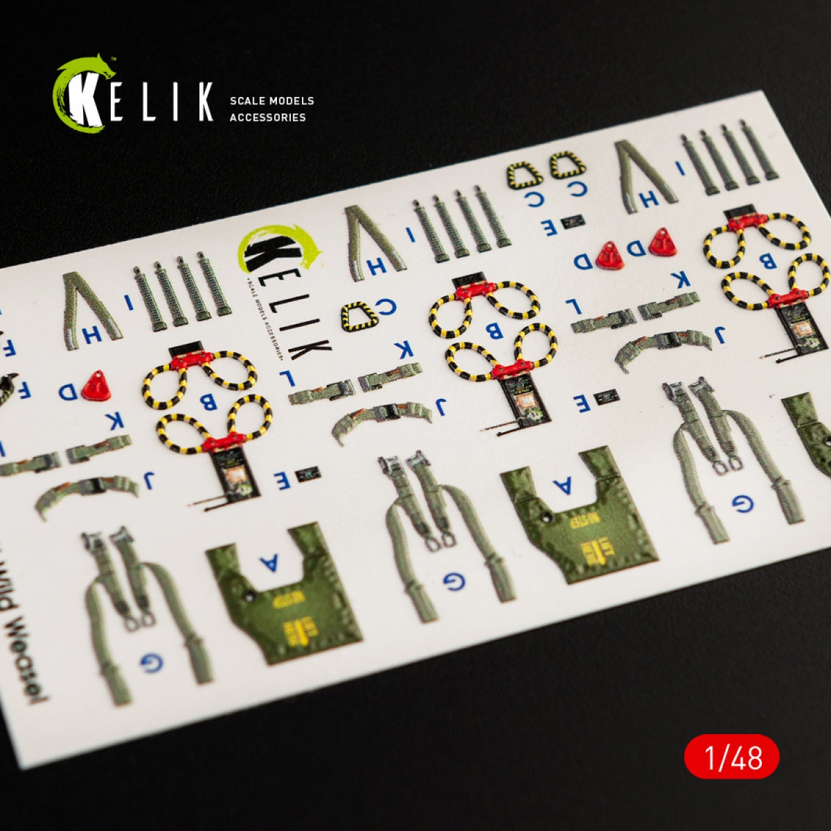 KELIK K48056 F-4G INTERIOR 3D DECALS FOR MENG KIT 1/48 – zdjęcie 3