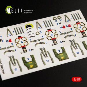 KELIK K48056 F-4G INTERIOR 3D DECALS FOR MENG KIT 1/48 – zdjęcie 3