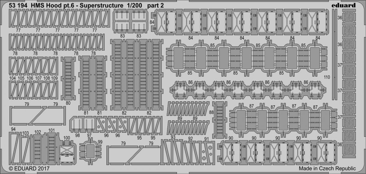 Eduard 53194 HMS Hood pt. 6 superstructure TRUMPETER 1/200 – image 2