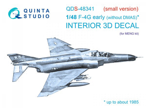 Quinta Studio QDS-48341 F-4G early 3D-Printed &amp;amp; coloured Interior on decal paper (Meng) (Small version) 1/48