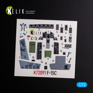 KELIK K72091 F-15C - interior 3D decals for FineMolds kit 1/72 – image 3