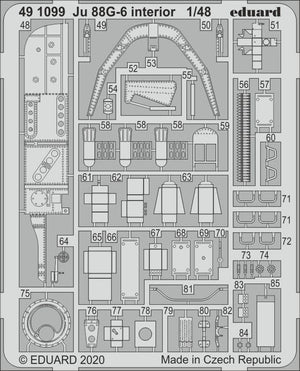 Eduard 491099 Ju 88G-6 interior 1/48 DRAGON – obrázek 2