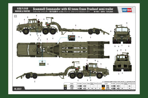 Hobby Boss 85527 Scammell Commander with 62 tonne Crane Fruehauf semi-trailer 1/35 – image 6
