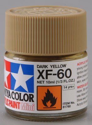 Tamiya XF60 Dark Yellow (81760) Acrylic paint 10ml – imagen 2