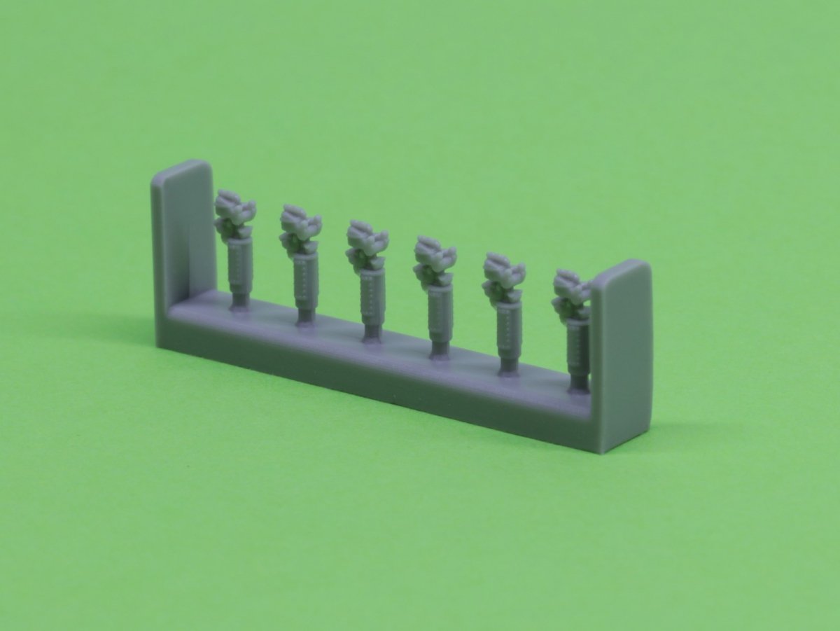Master SM-350-095 USN 40 mm/56 Bofors quadruple mount ver.3 / with Mk-51 director - (resin, PE and turned parts) - (6pcs) 1/350 – image 4