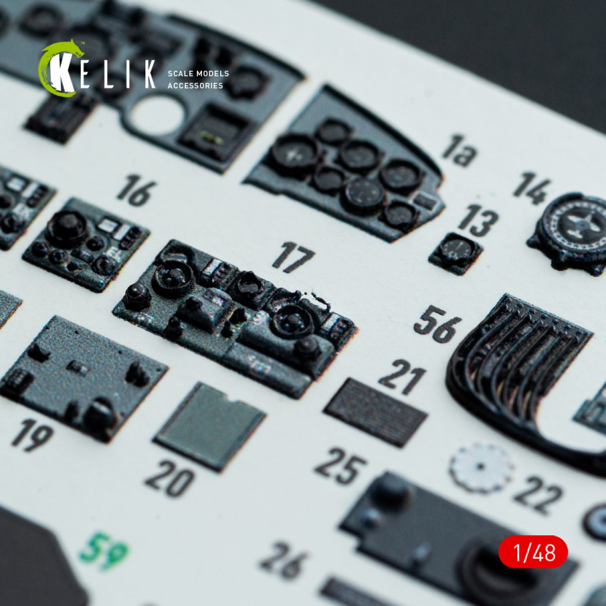 Kelik K48143 Do-217 N/J - interior 3D decals for ICM kit 1/48