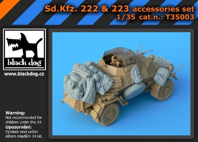 Black Dog T35003 Sd.Kfz. 222 &amp; 223 accessories set for Tamiya kits 1/35